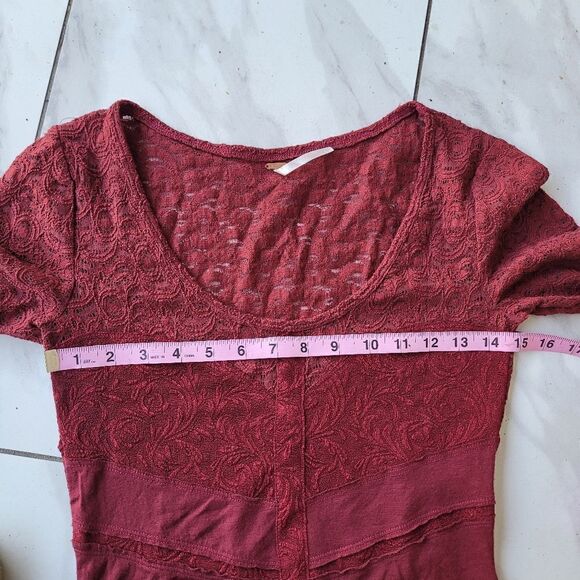 Free people red tunic top - Picture 4 of 5